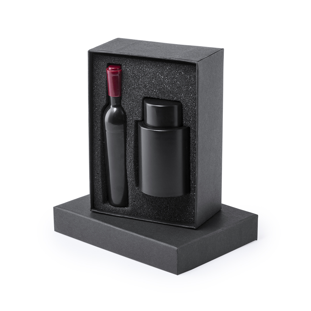 Set de vinos personalizado Kazan con sacacorchos botella y bomba de vacío - Packs de regalo personalizado - Regalo Promocional Personalizado - vista alternativa