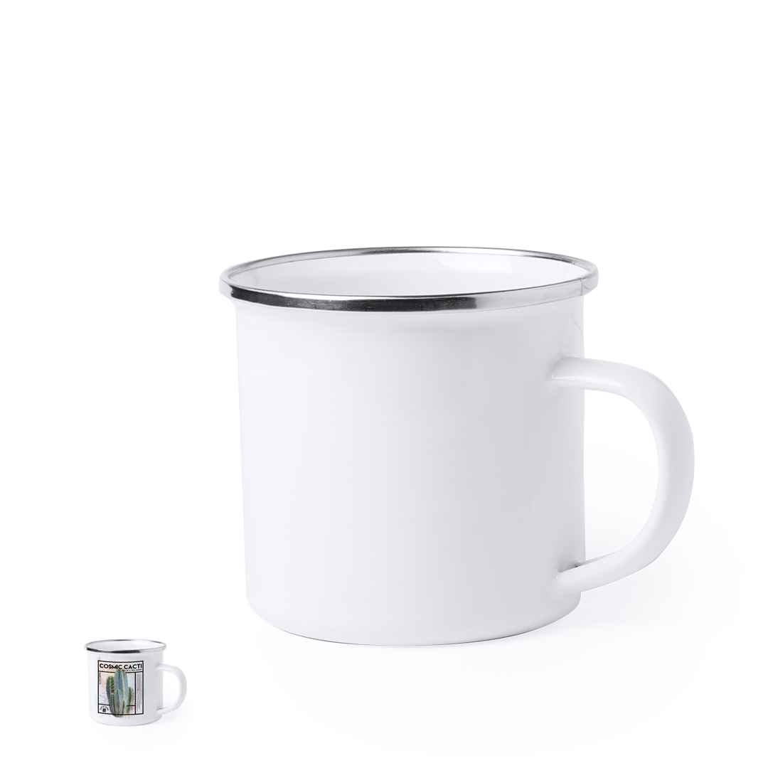 Taza sublimación personalizada Neyms metálica retro de 380ml con anilla cromada - Tazas y vasos personalizados - Regalo Promocional Personalizado
