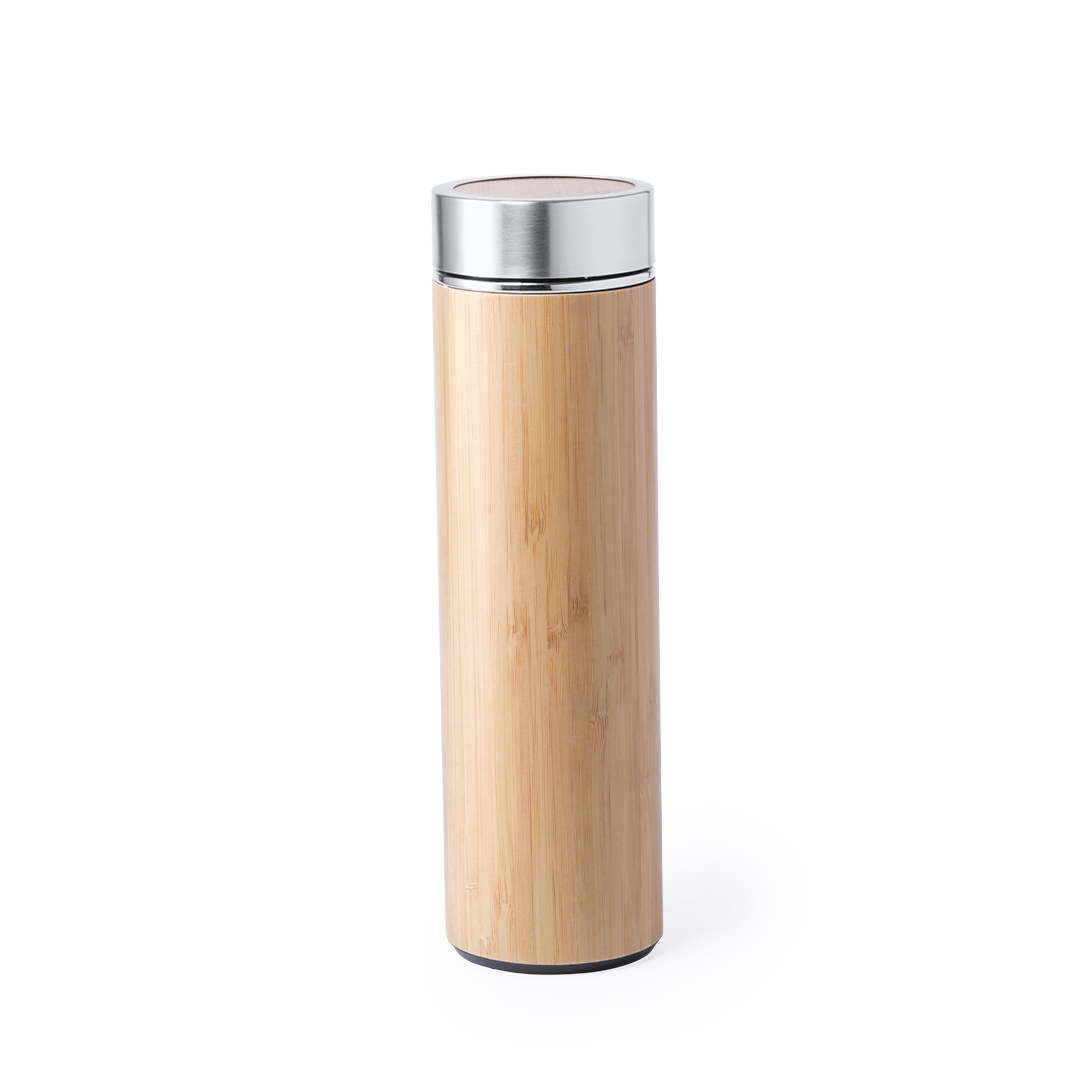 Termo de bambú y acero inox personalizado Moltex de 500ml - Termos personalizados - Regalo Promocional Personalizado
