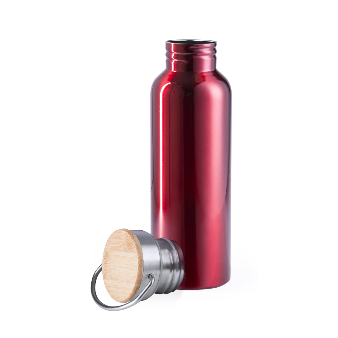 Bidón personalizado Tulman de 800ml en acero inoxidable con estilo retro y detalle de madera - Tazas y botellas - Regalo Promocional Personalizado - imagen 3