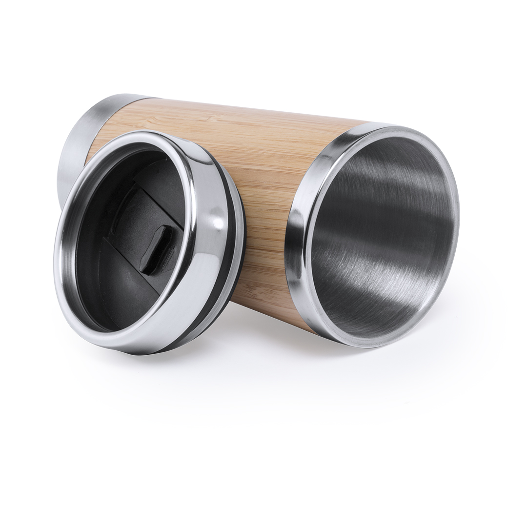 Vaso térmico personalizado Ariston de acero inox con bambú de 500ml - Tazas y vasos personalizados - Regalo Promocional Personalizado - vista alternativa