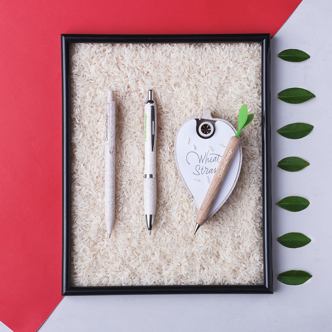 Bolígrafo nature personalizado Prodox de caña de trigo con clip troquelado - Oficina - Regalo Promocional Personalizado - imagen 7