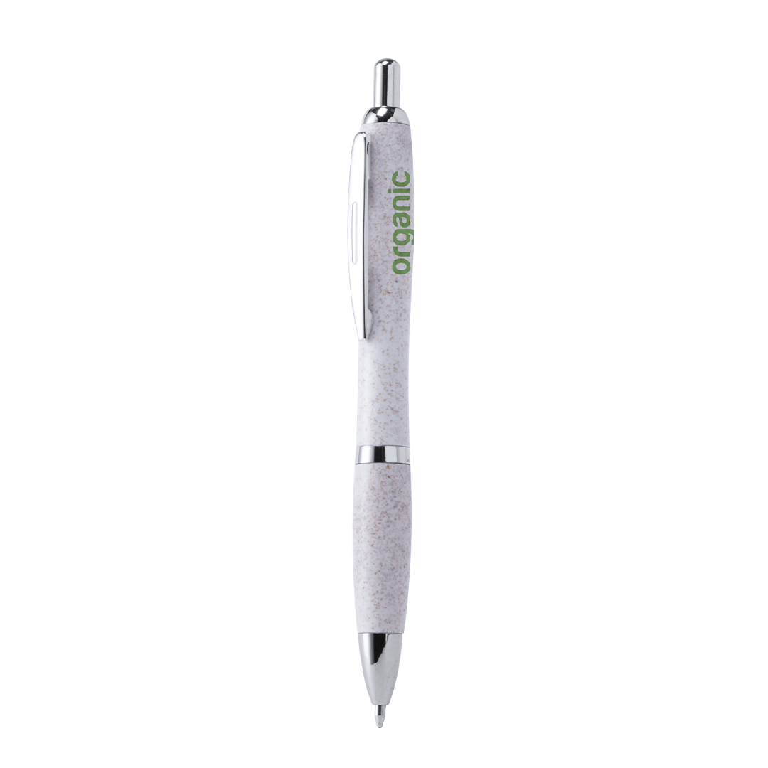 Bolígrafo nature personalizado Prodox de caña de trigo con clip troquelado - Oficina - Regalo Promocional Personalizado