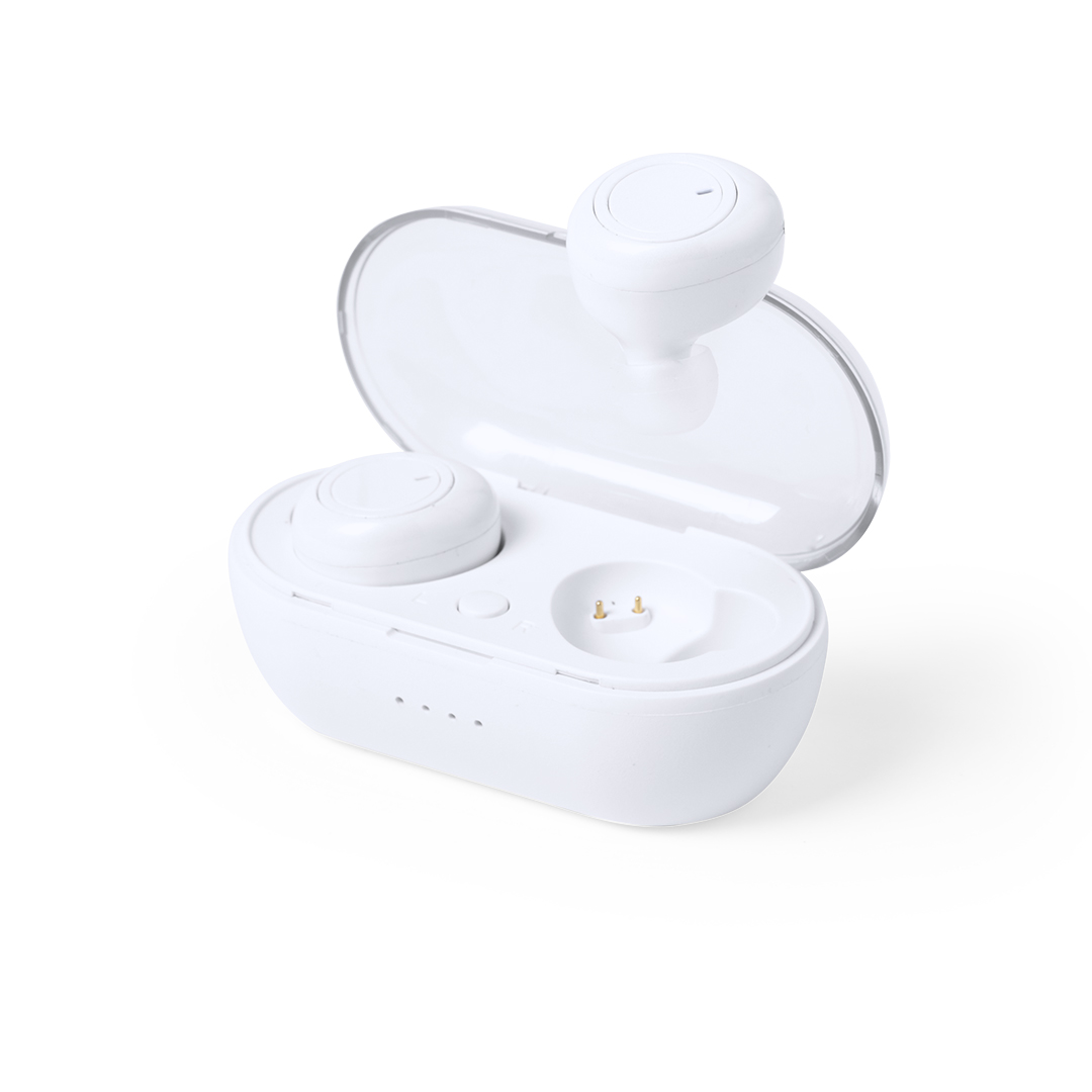 Auriculares Merkus minimalista estuche transparente - Tecnología - Regalo Promocional Personalizado