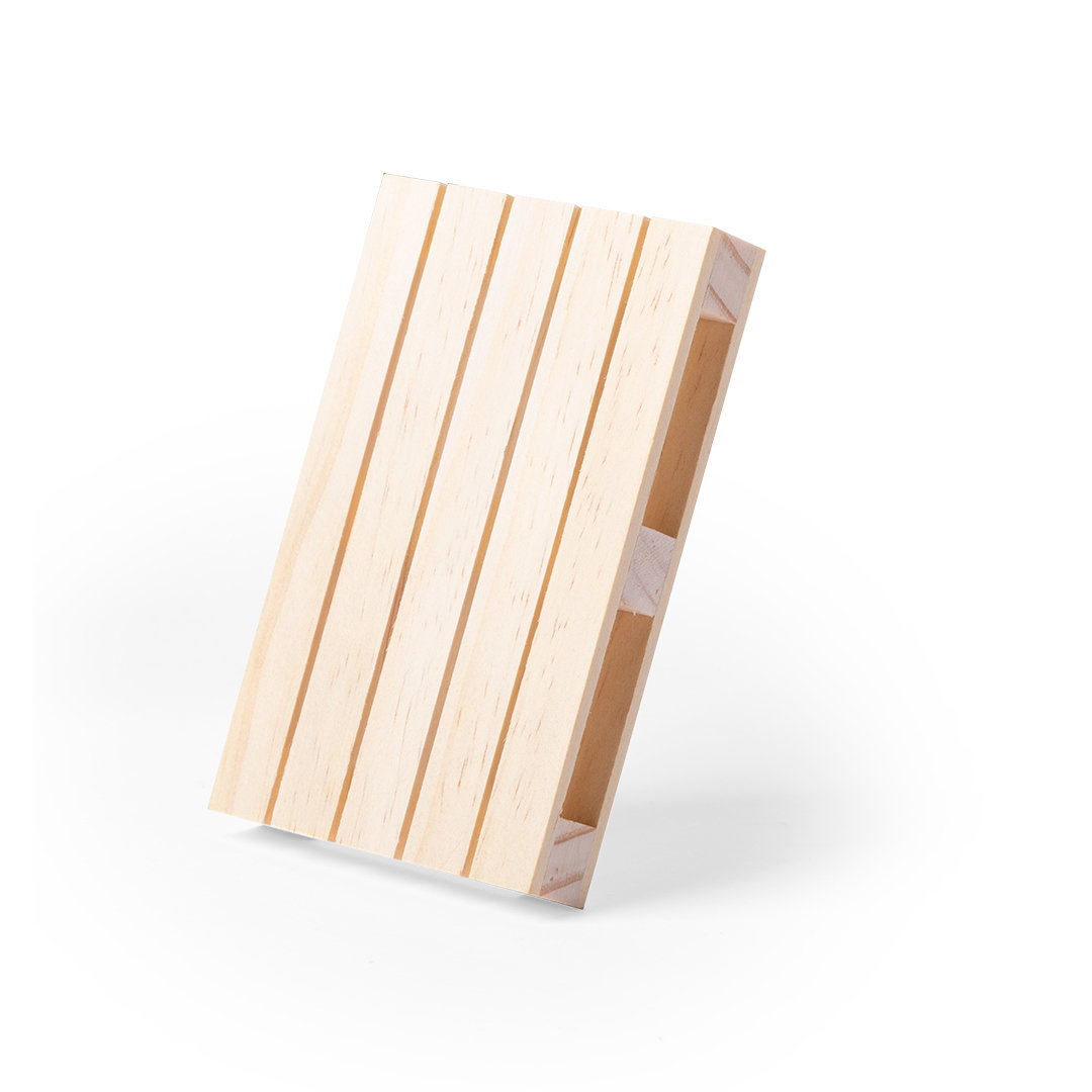 Posavasos personalizado palet de madera natural forma única