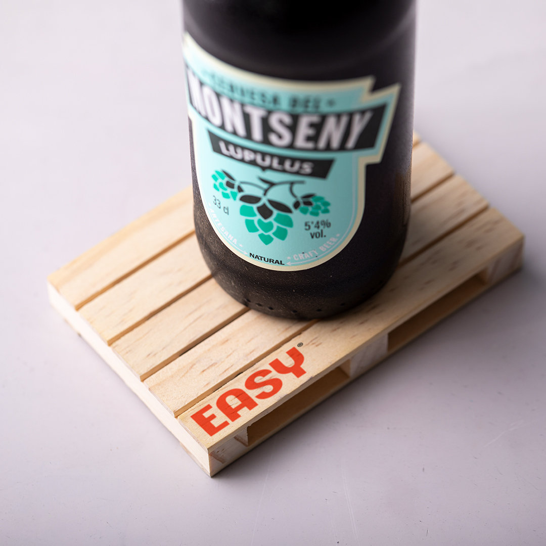 Posavasos personalizado palet de madera natural forma única - Posavasos personalizados - Regalo Promocional Personalizado - vista alternativa