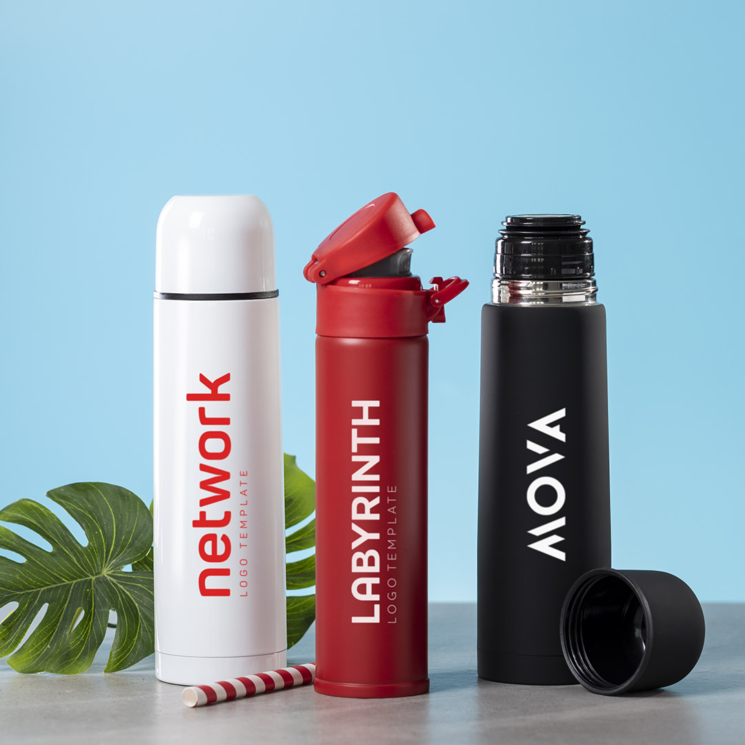 Termo de acero inox con botón personalizado Poltax de 330ml - Termos personalizados - Regalo Promocional Personalizado - imagen 7