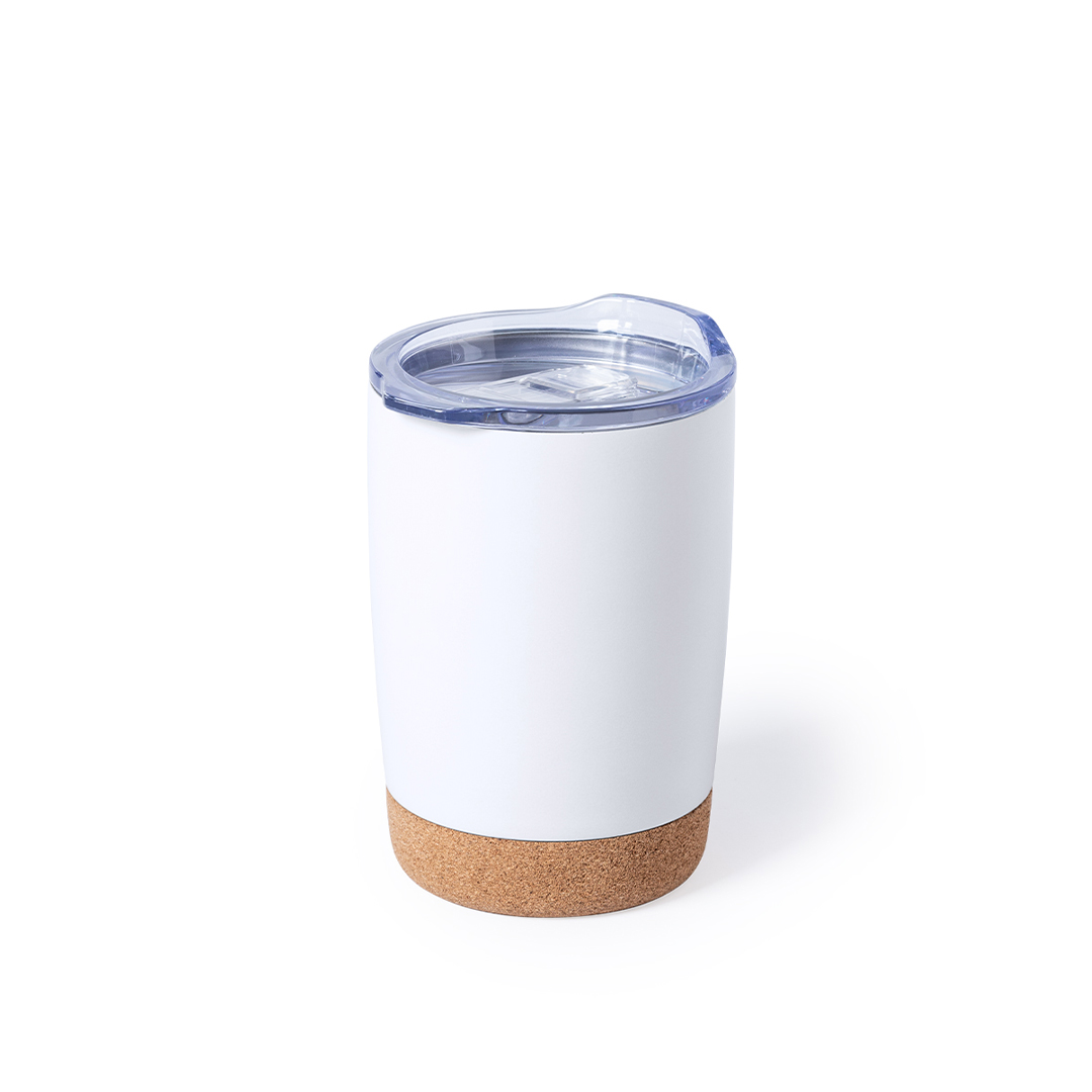Vaso térmico personalizado Nerux de acero inox con corcho de 380ml - Tazas y vasos personalizados - Regalo Promocional Personalizado