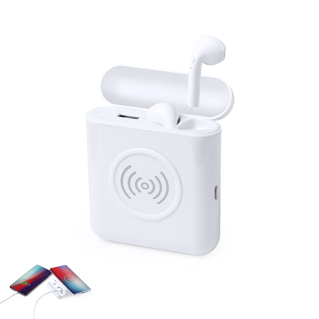 Auriculares Power Bank Molik carga inalámbrica 5200mAh - Tecnología - Regalo Promocional Personalizado