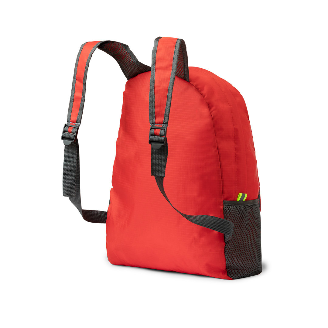 Mochila plegable personalizada Mendy de material ripstop con combinación colores
