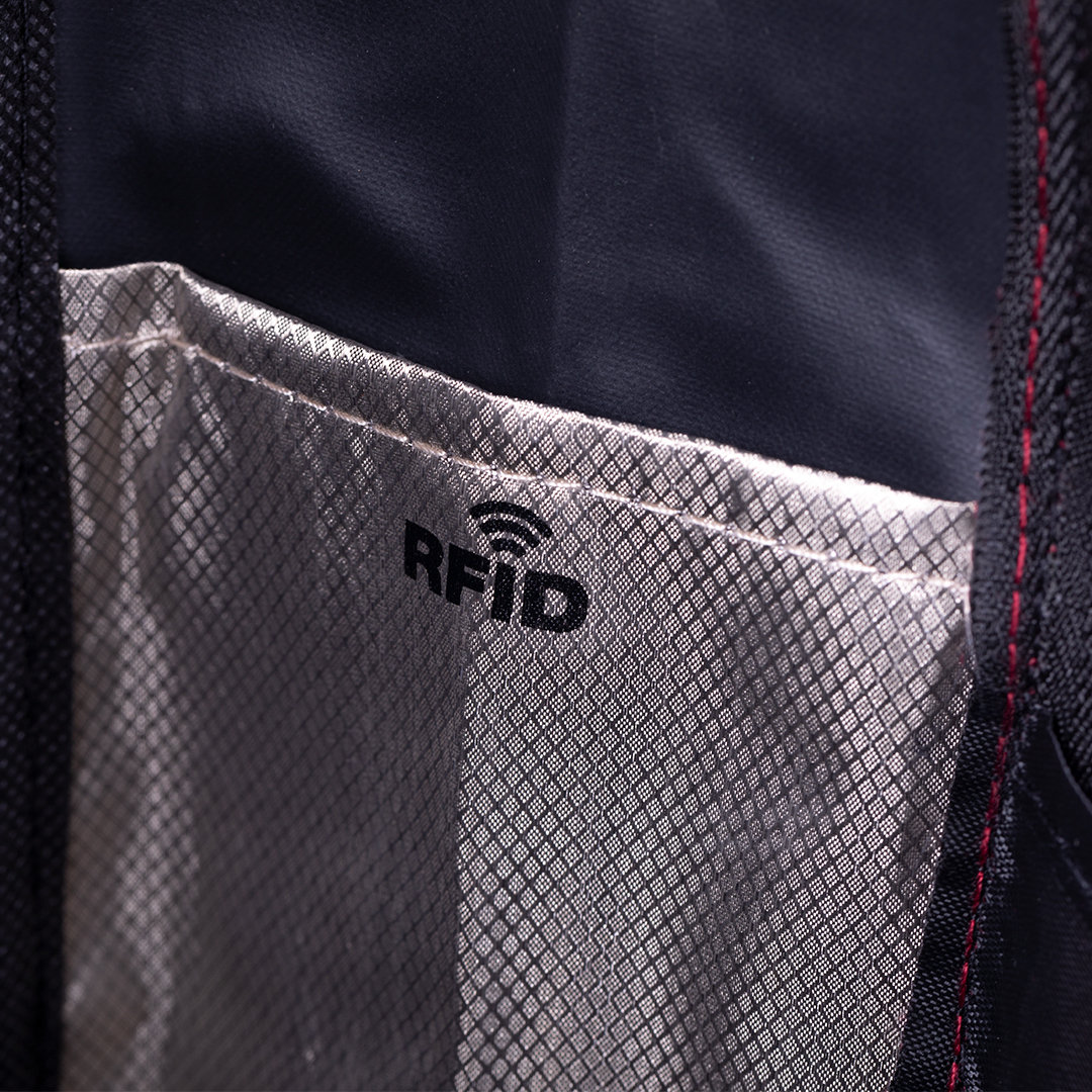 Mochila antirrobo personalizada Komplete de poliéster 300D con RFID