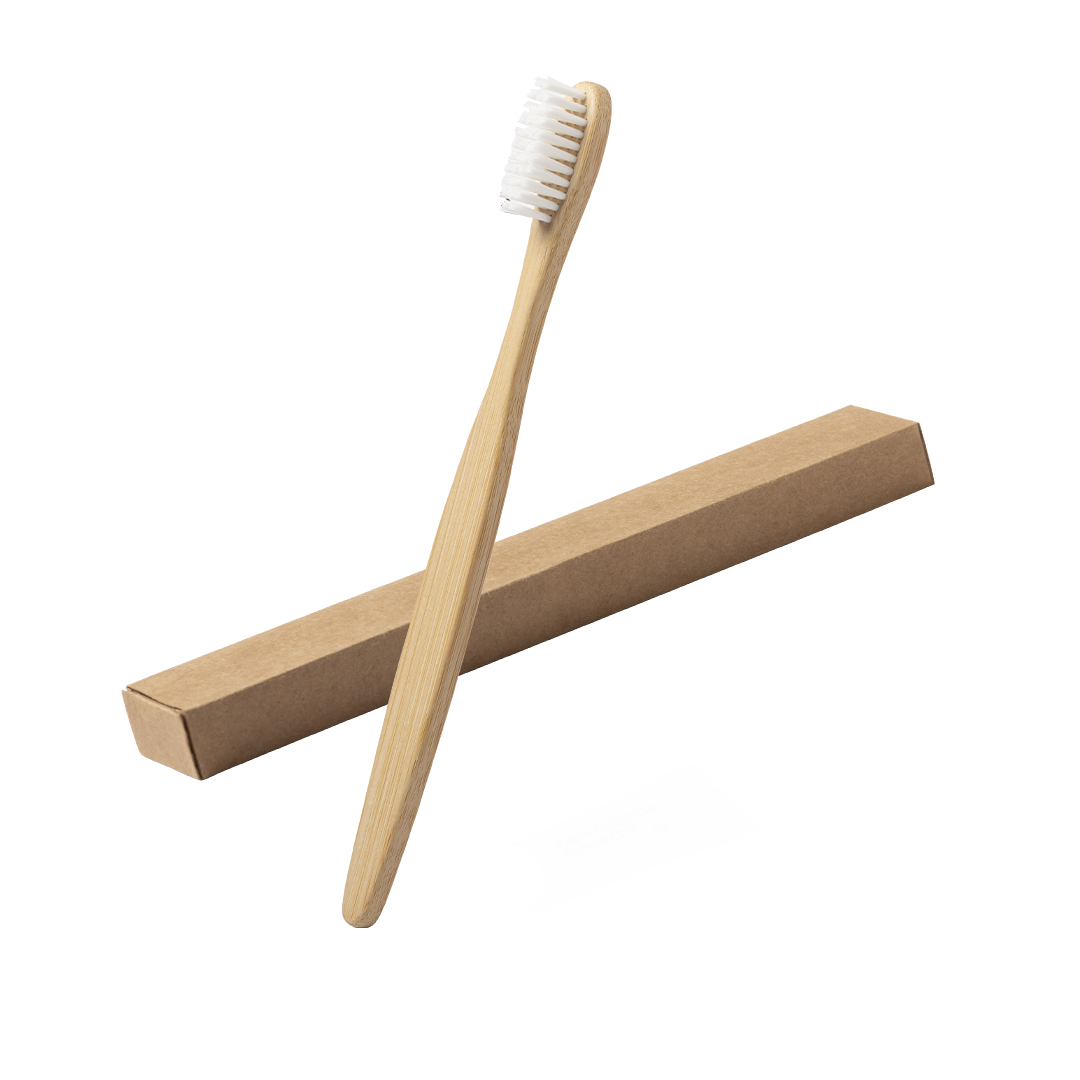 Cepillo de dientes personalizado Lencix de bambú en caja eco - Hogar - Regalo Promocional Personalizado