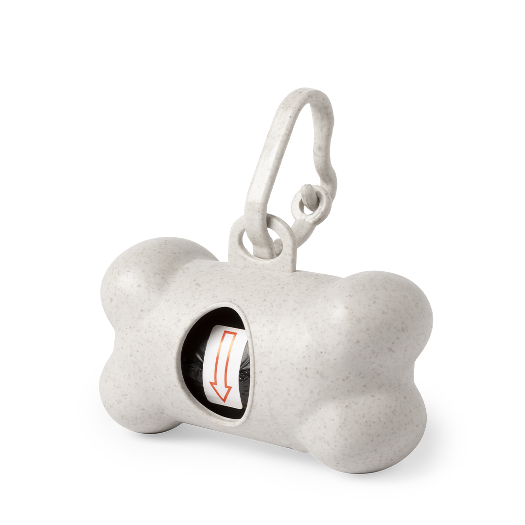 Dispensador de bolsas personalizado Leiren de bambú diseño hueso