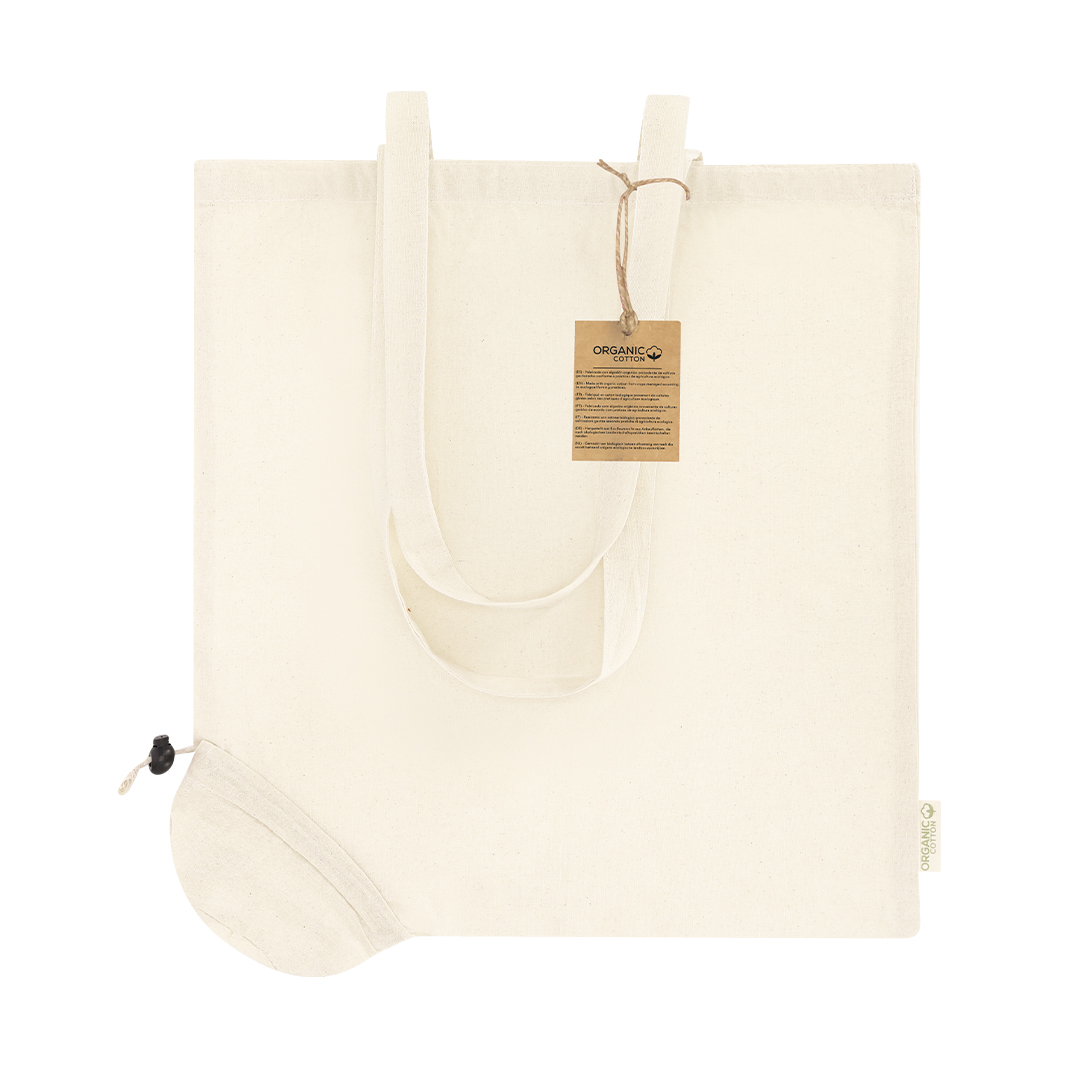 Bolsa plegable personalizada Nepax de algodón orgánico natural - Tote Bags personalizadas - Regalo Promocional Personalizado - imagen 3