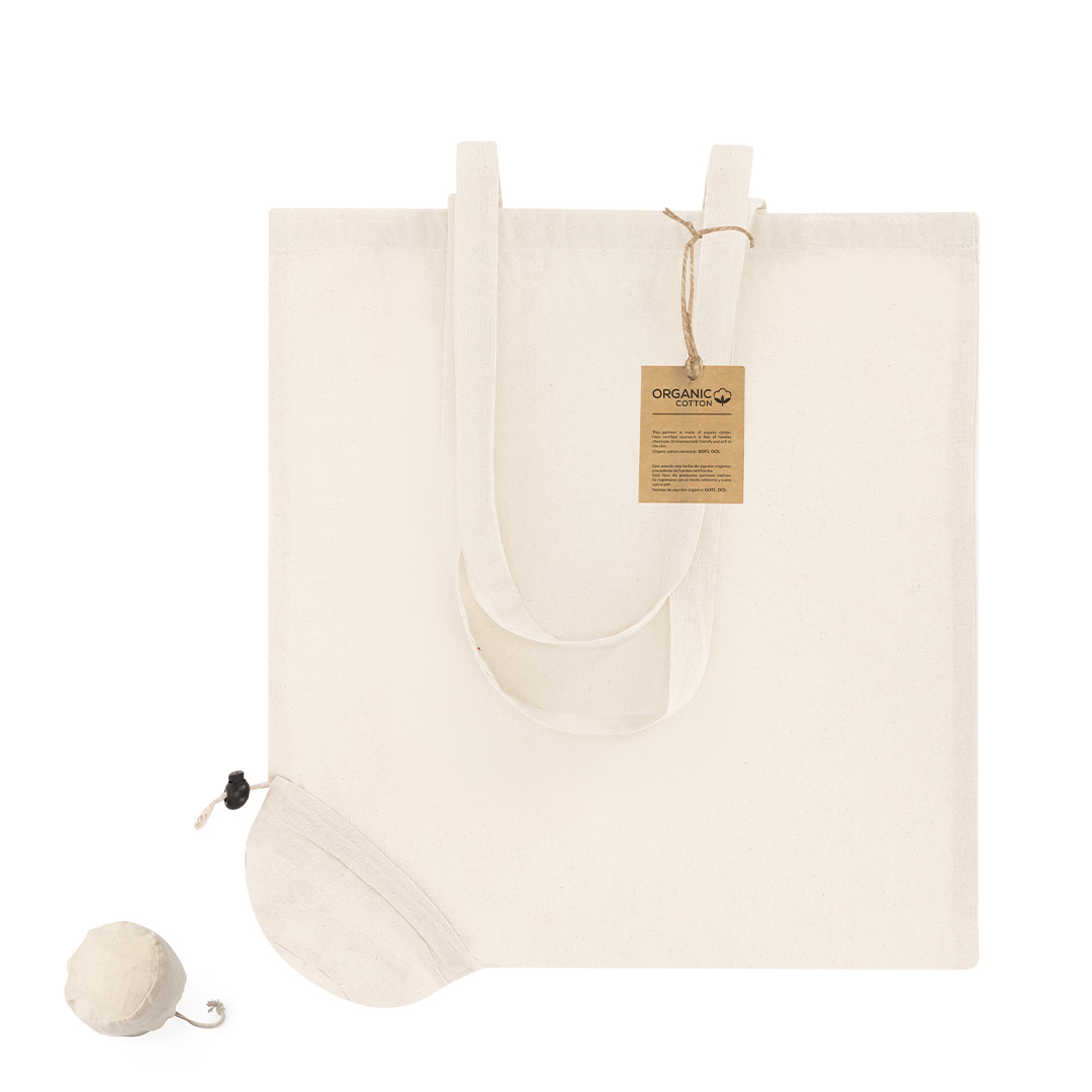Bolsa plegable personalizada Nepax de algodón orgánico natural - Tote Bags personalizadas - Regalo Promocional Personalizado