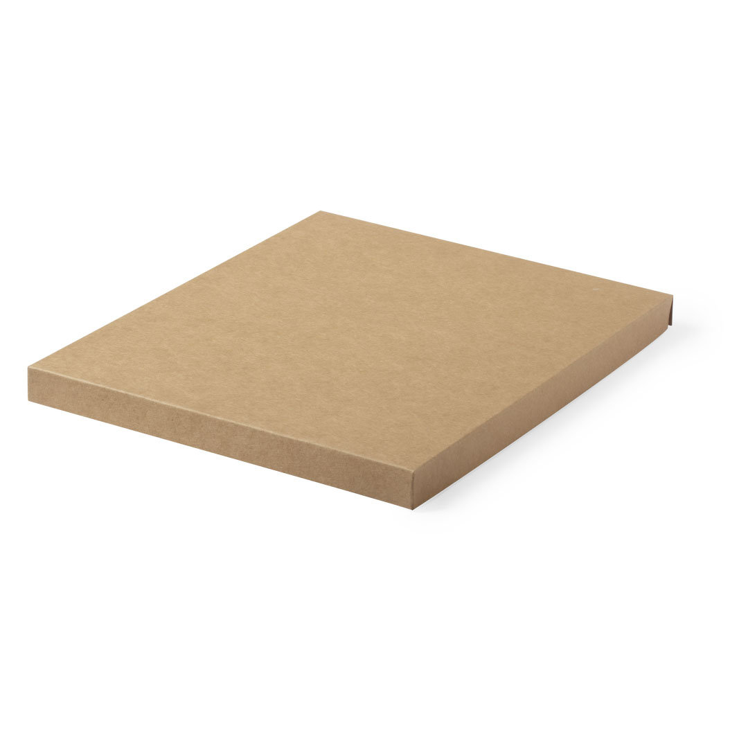 Set libreta y bolígrafo personalizado Hecan de bambú con anillas