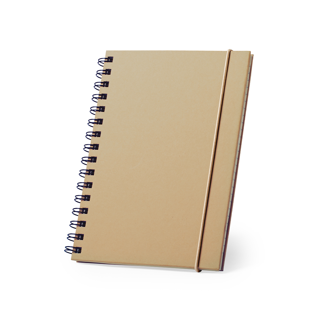 Libreta personalizada Zubar de cartón reciclado con anillas coloridas - Oficina - Regalo Promocional Personalizado