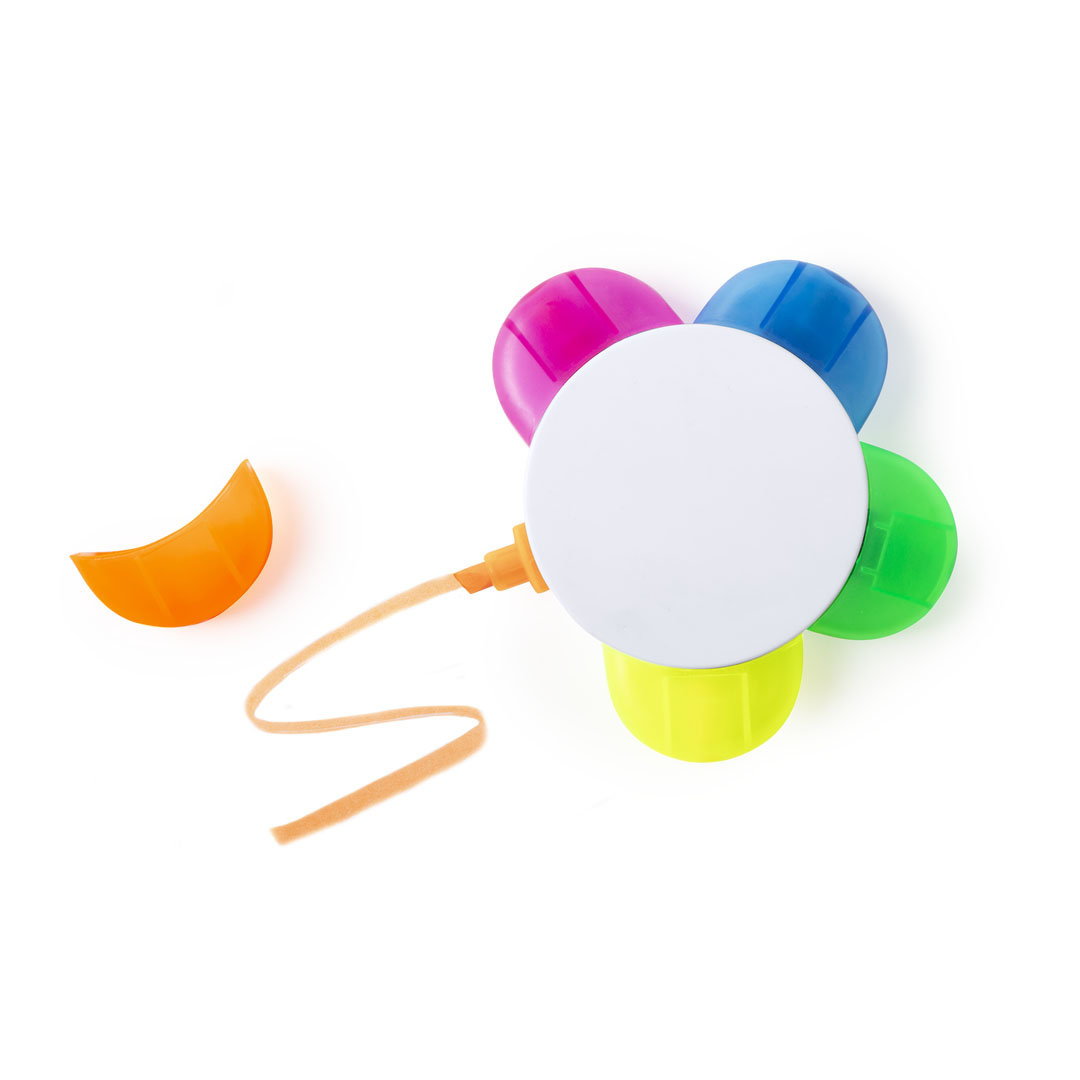 Set marcadores personalizado Hindal diseño flor 5 colores