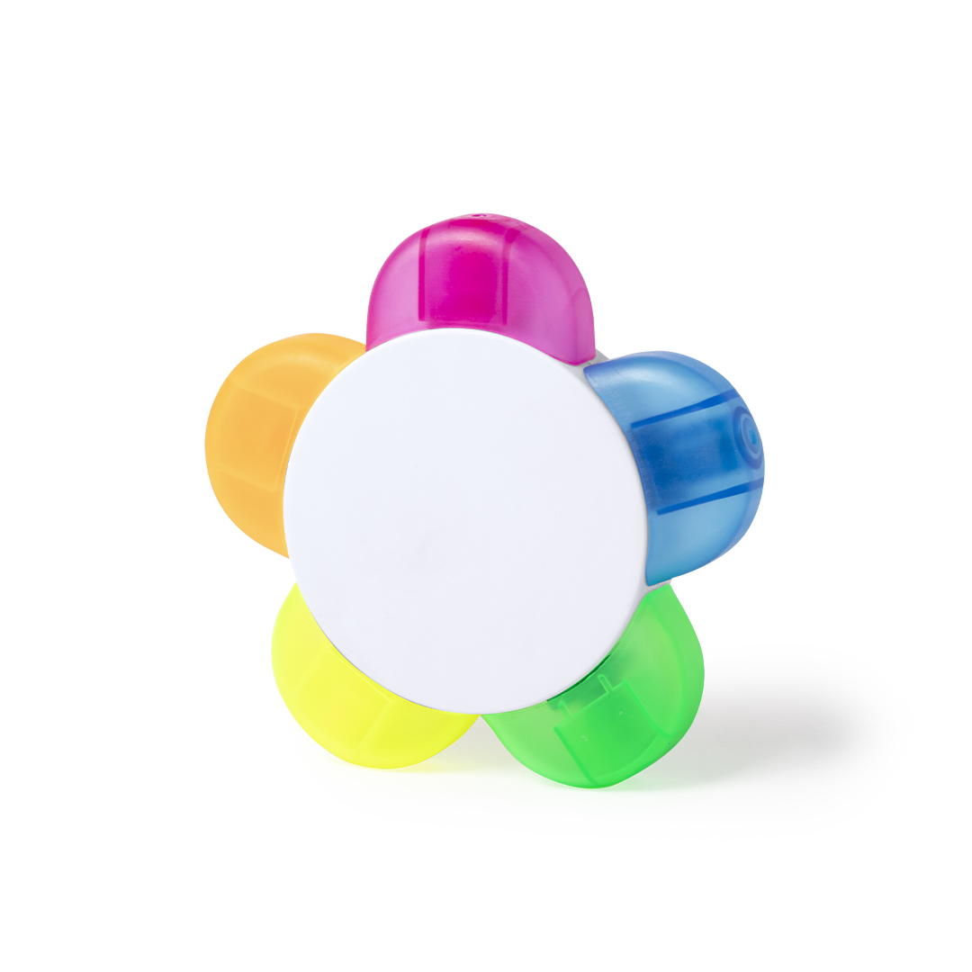 Set marcadores personalizado Hindal diseño flor 5 colores - Oficina - Regalo Promocional Personalizado