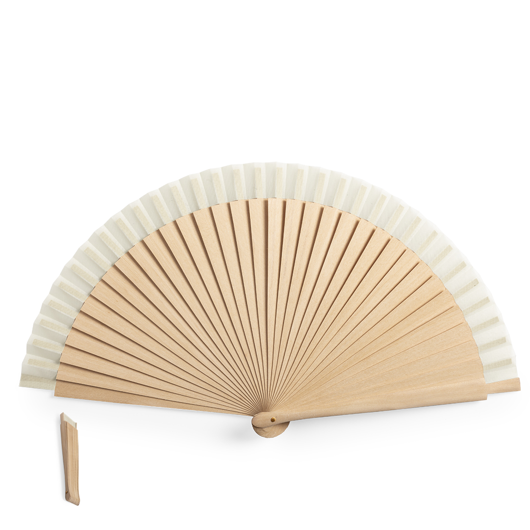 Abanico Dubert personalizado con varillas de madera - Verano - Regalo Promocional Personalizado
