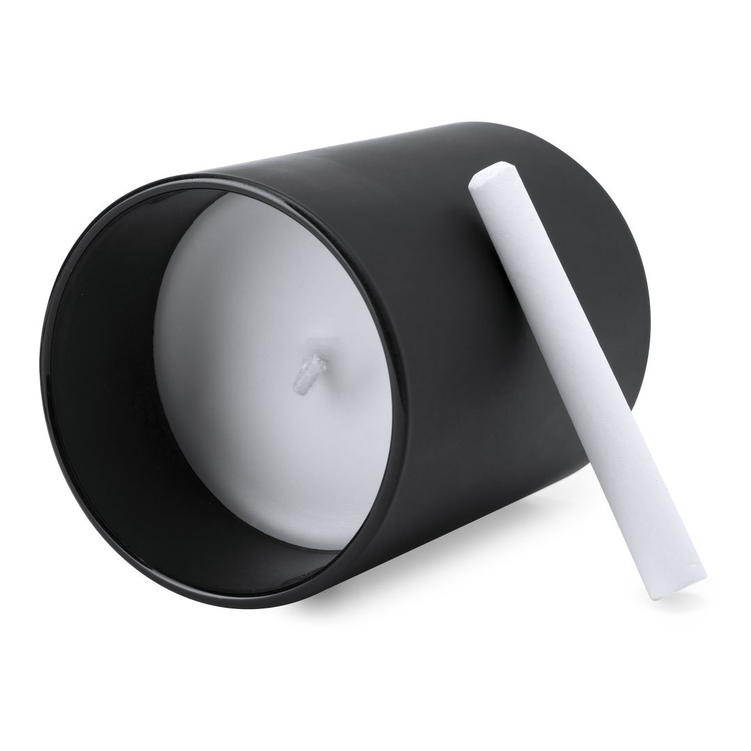 Vela aromática personalizada Temul de pizarra decorativa con tiza