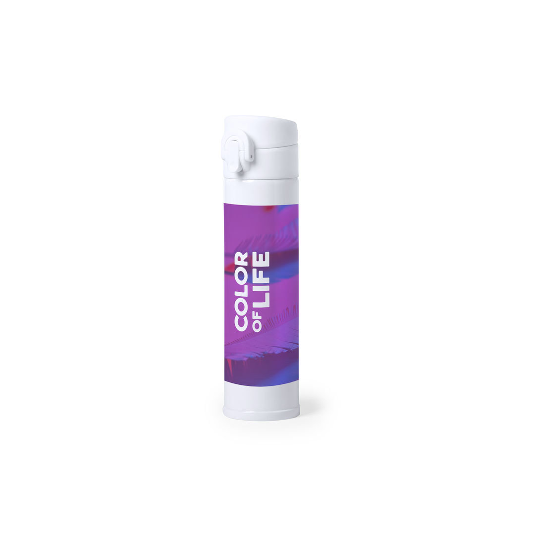 Termo para sublimación personalizado Alirox de acero inox con botón de 330ml - Termos personalizados - Regalo Promocional Personalizado - vista alternativa