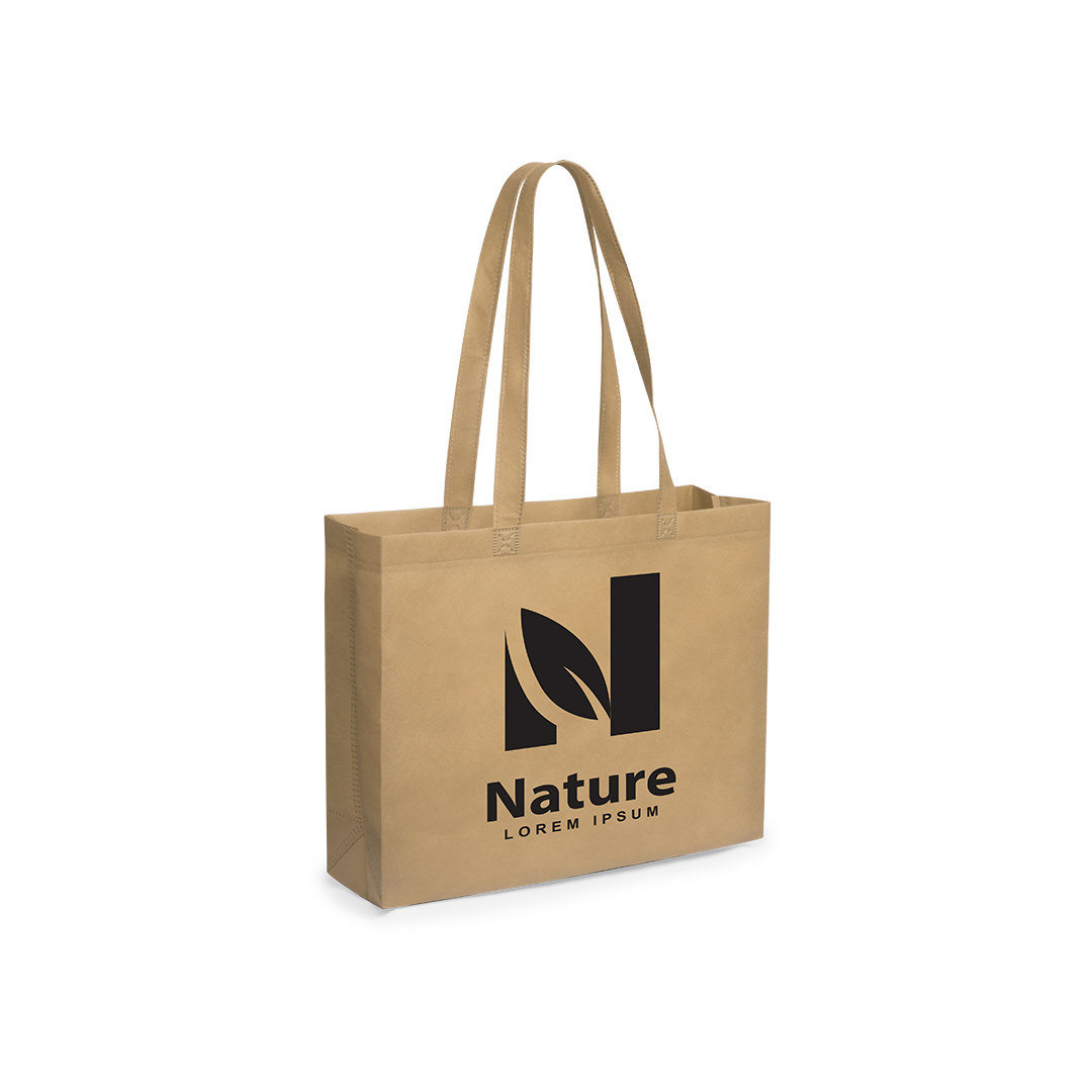 Bolsa personalizada Bayson reutilizable non-woven 80g nature