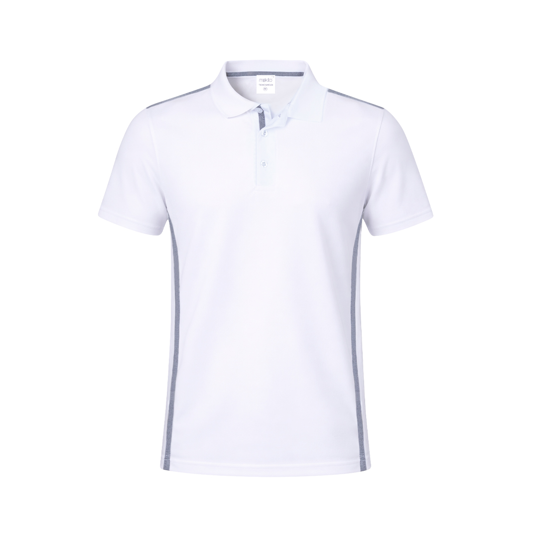 Polo personalizado técnico Barclex de poliéster bicolor blanco-gris para sublimación - Ropa y accesorios - Regalo Promocional Personalizado - imagen 4