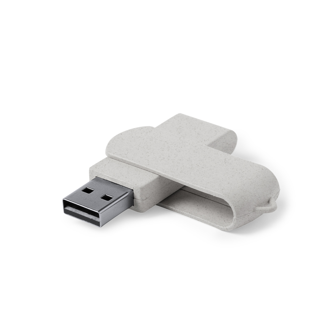 Memoria USB personalizada Kontix 16GB de caña de trigo giratorio