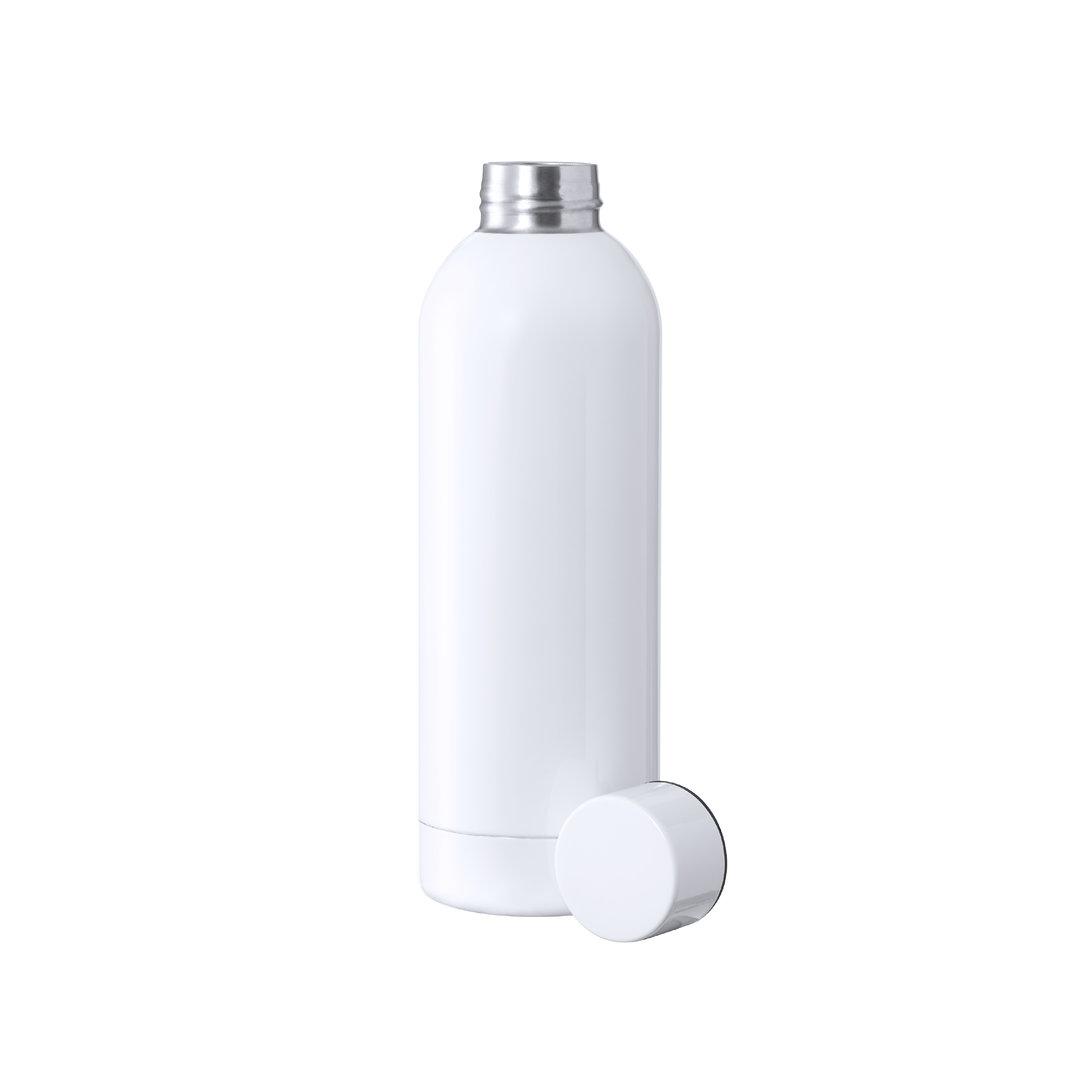 Bidón personalizado Térmico para Sublimación Hodis de 500ml en acero inoxidable blanco brillo