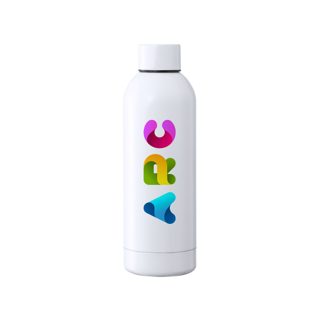 Bidón personalizado Térmico para Sublimación Hodis de 500ml en acero inoxidable blanco brillo - Termos personalizados - Regalo Promocional Personalizado - vista alternativa
