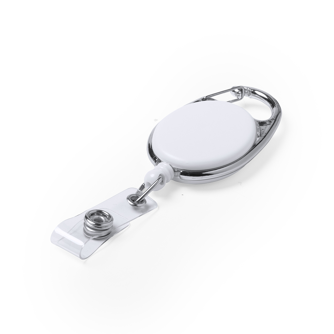 Portacreditaciones extensible personalizado Napper con mosquetón y superficie marcaje - Lanyards y Pulseras - Regalo Promocional Personalizado