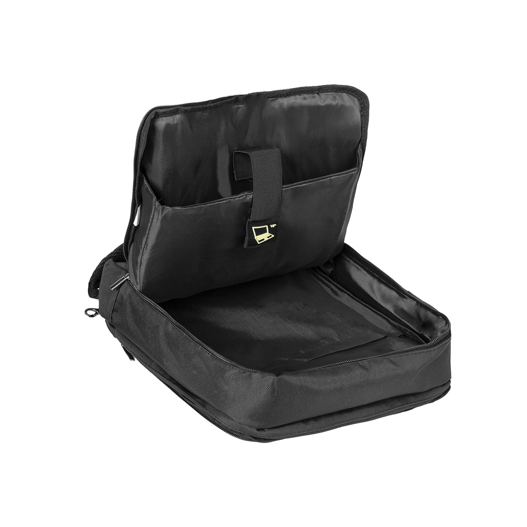 Mochila portadocumentos personalizada Hurkon de poliéster 300D con polipiel - Mochilas personalizadas - Regalo Promocional Personalizado - imagen 4