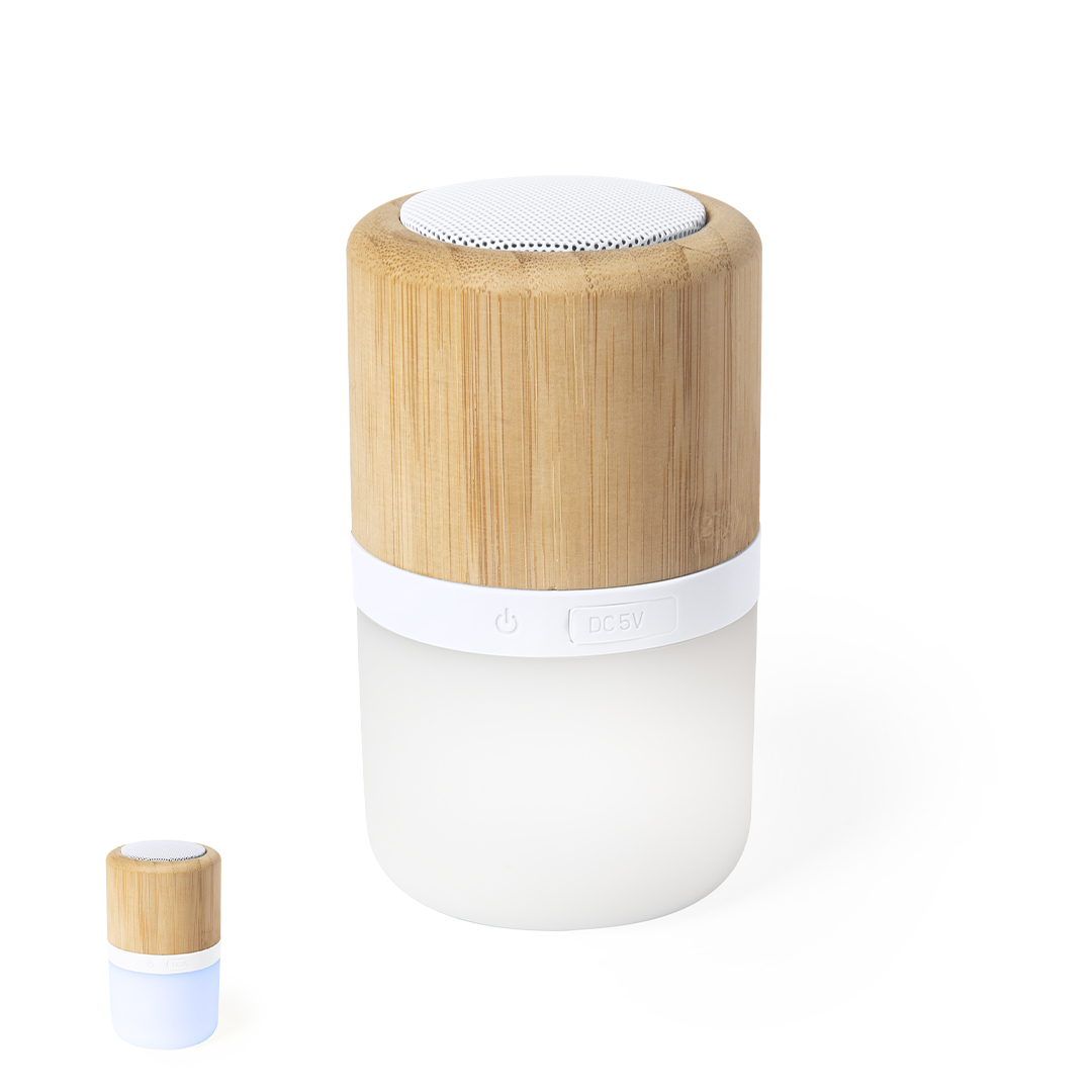 Altavoz Kevil bambú con tecnología LED inteligente - Tecnología - Regalo Promocional Personalizado