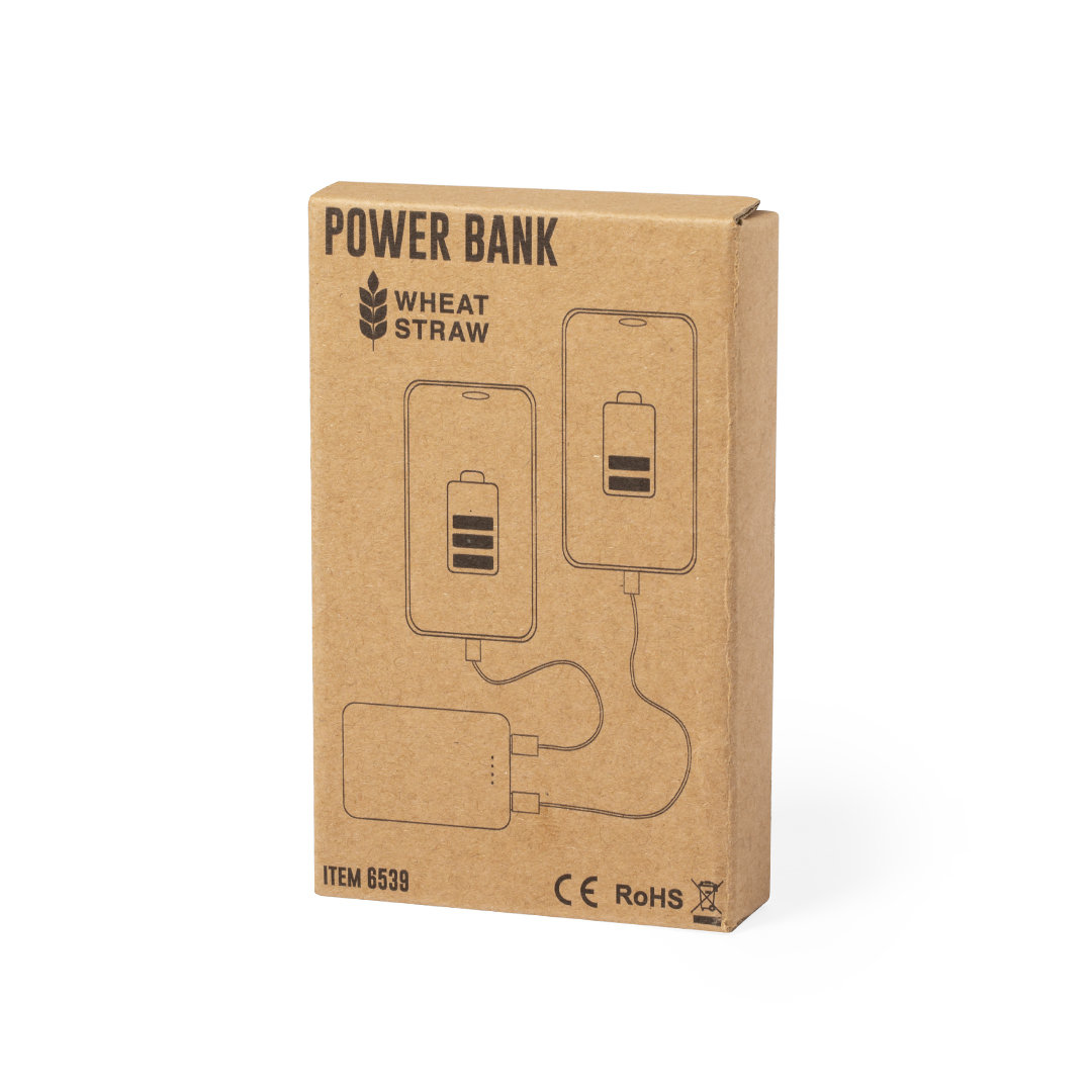 Power Bank personalizada Shiden ultra compacto de caña de trigo de 5000mAh - Tecnología - Regalo Promocional Personalizado - vista alternativa