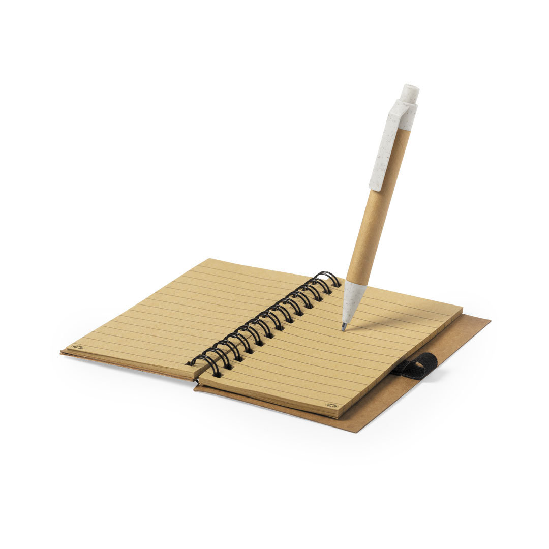 Libreta personalizada Sulax set de corcho con cartón reciclado