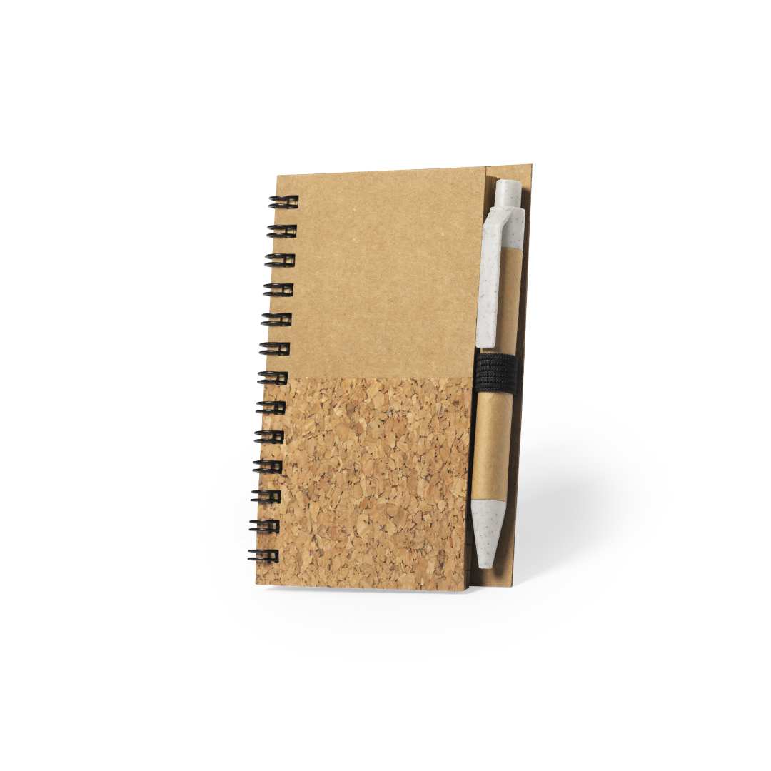 Libreta personalizada Sulax set de corcho con cartón reciclado - Set de escritura personalizados - Regalo Promocional Personalizado