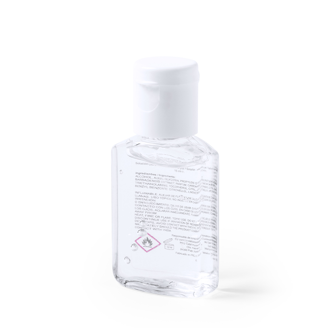 Gel hidroalcohólico personalizado Bradul de 15ml rellenable - Protección e Higiene - Regalo Promocional Personalizado