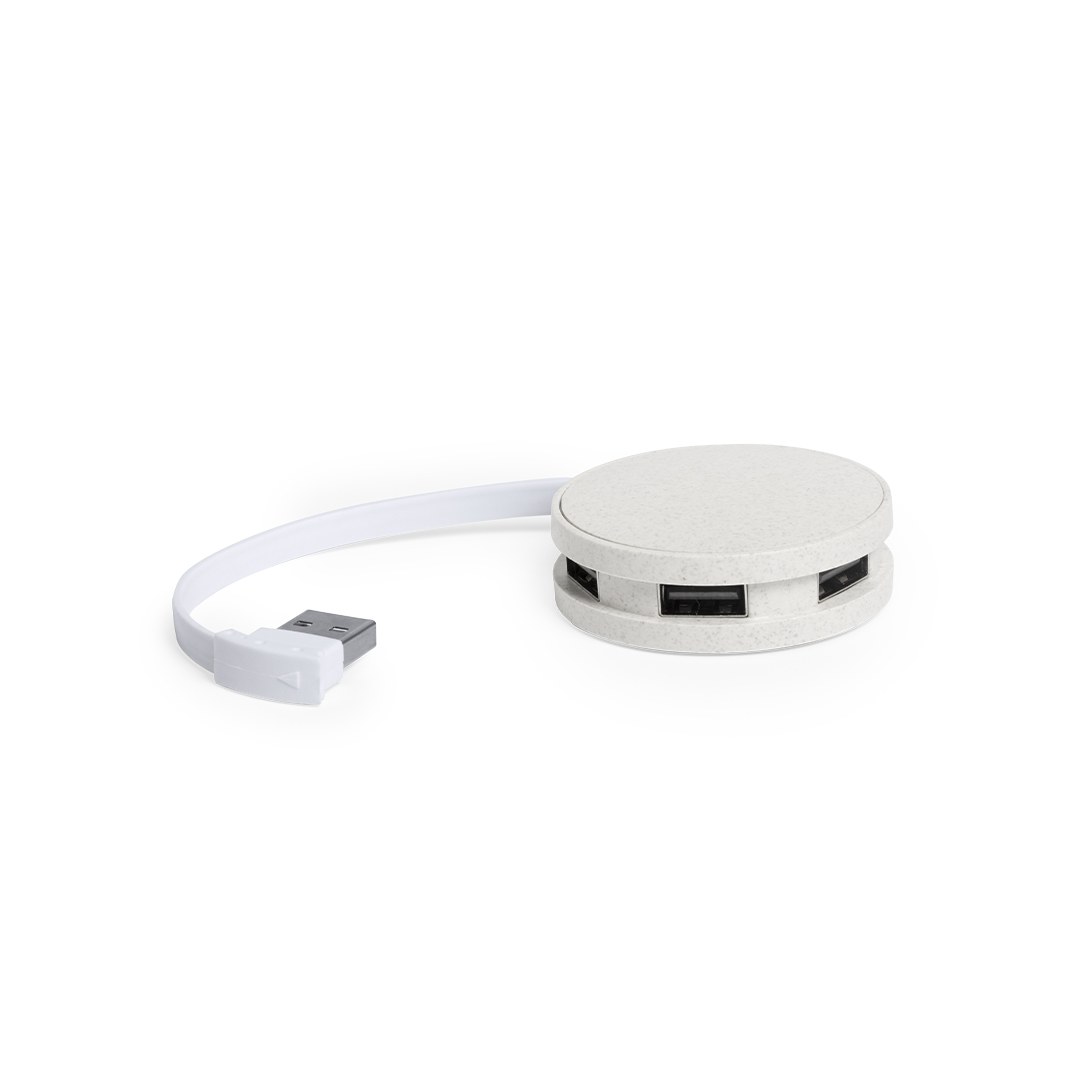 Puerto USB personalizado Brunox redondeado de caña de trigo - Tecnología - Regalo Promocional Personalizado