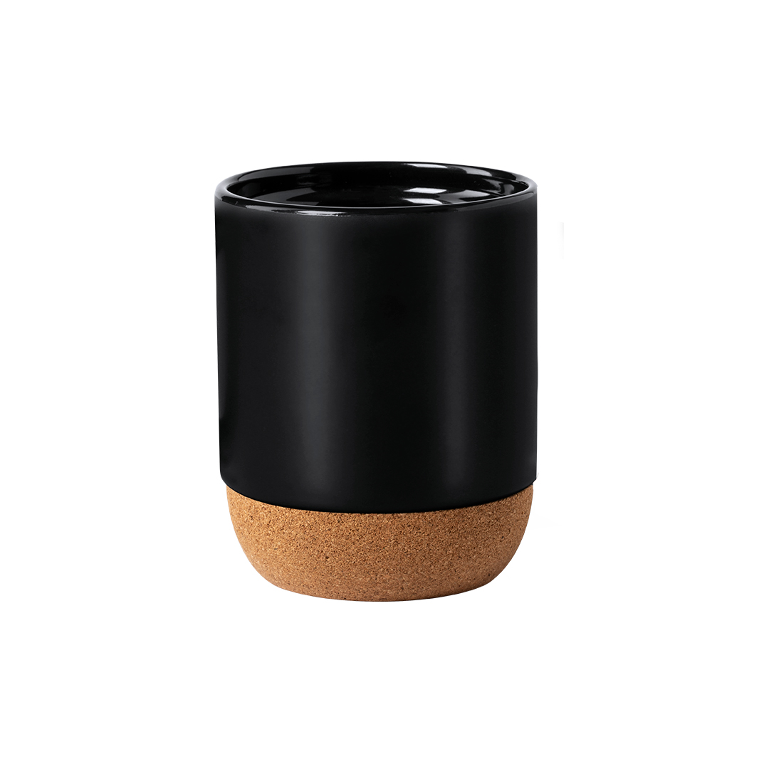 Taza de cerámica personalizada Bokun de 420ml con base de corcho - Tazas y vasos personalizados - Regalo Promocional Personalizado - vista alternativa