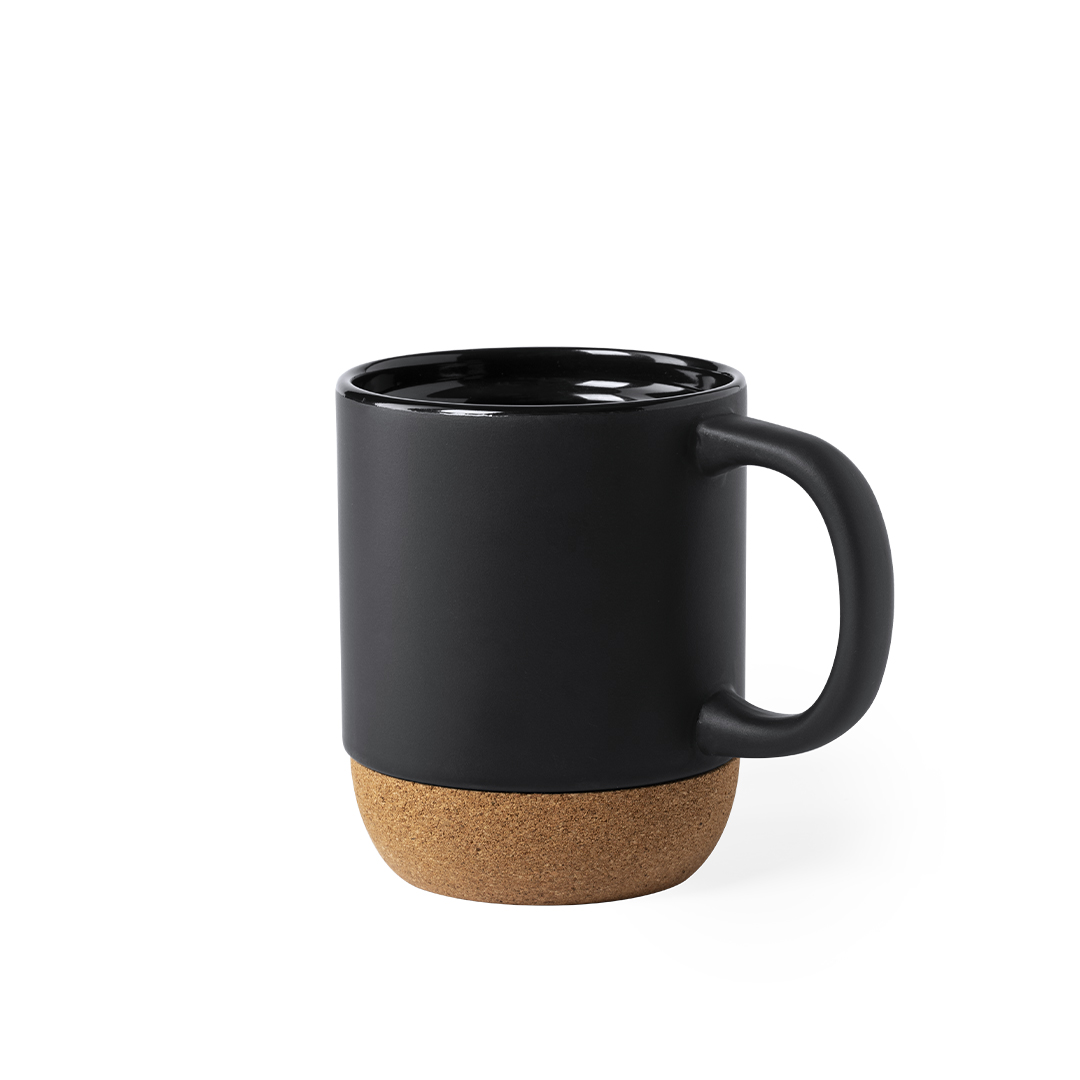 Taza de cerámica personalizada Bokun de 420ml con base de corcho - Tazas y vasos personalizados - Regalo Promocional Personalizado