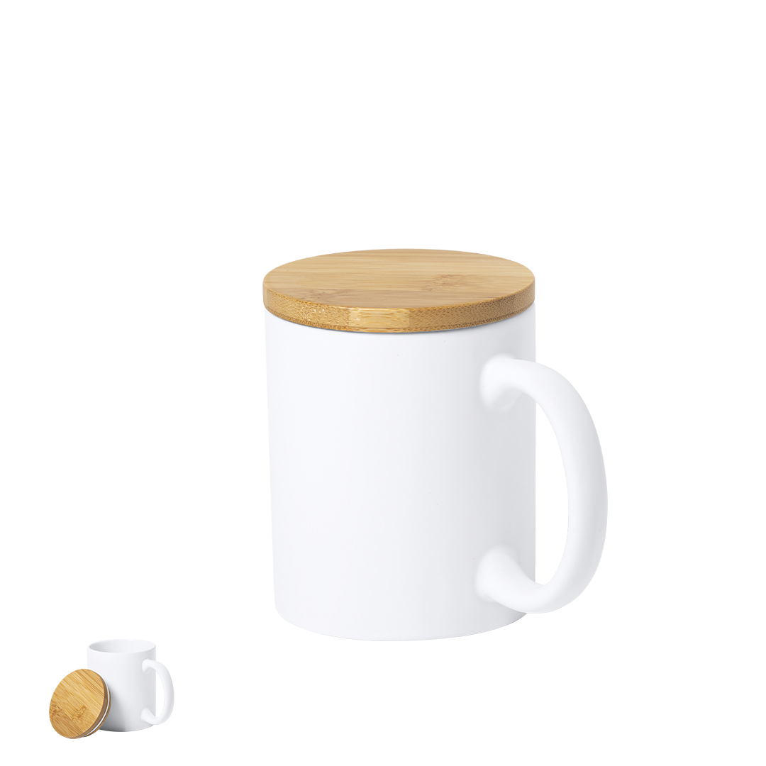 Taza de cerámica con bambú personalizada Yotel de 370ml - Tazas y vasos personalizados - Regalo Promocional Personalizado