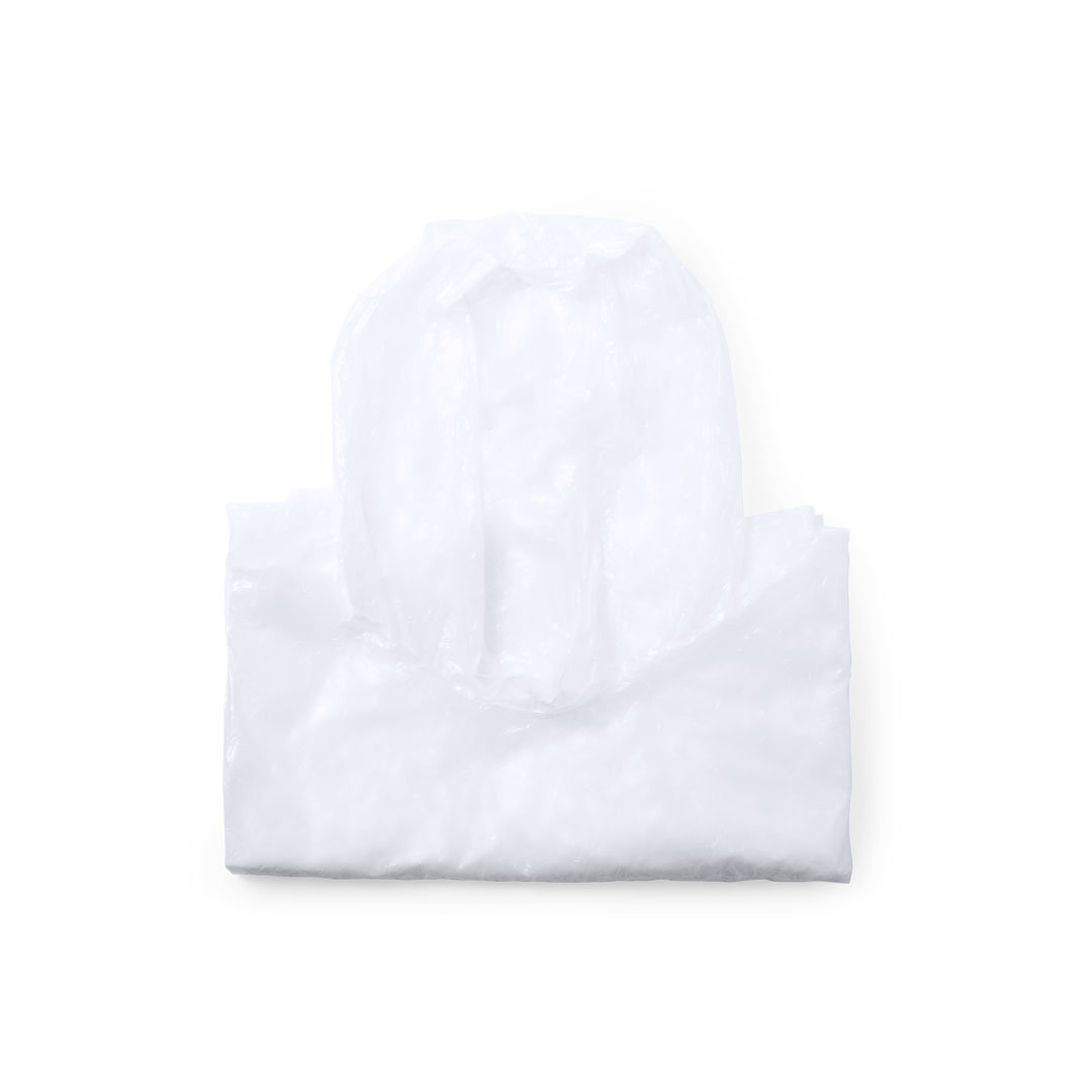 Poncho personalizado Reizon adulto de PLA compostable 100% natural