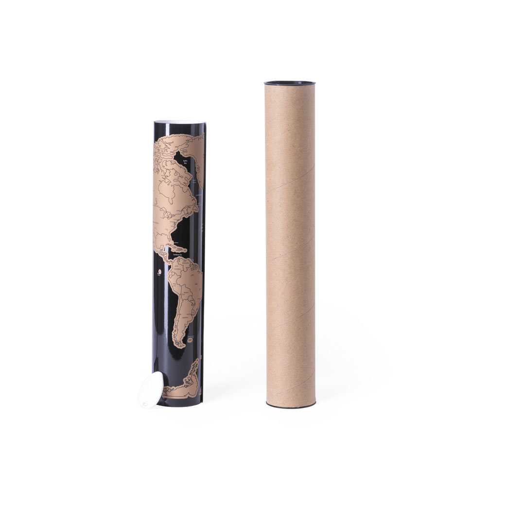 Mapa personalizado Palsy mapamundi rascable línea nature