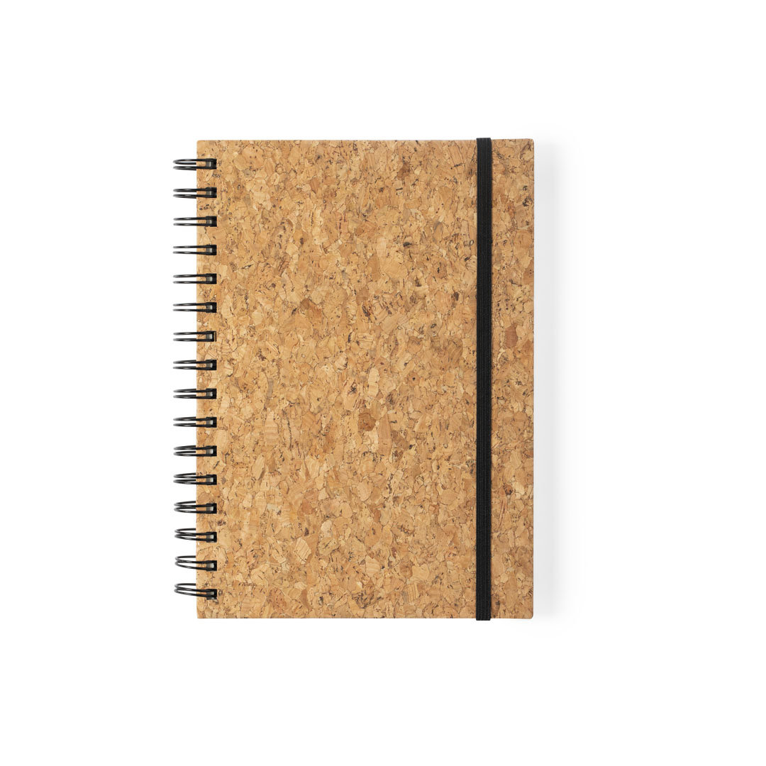 Libreta personalizada Xiankal de corcho natural con elástico negro - Oficina - Regalo Promocional Personalizado - vista alternativa