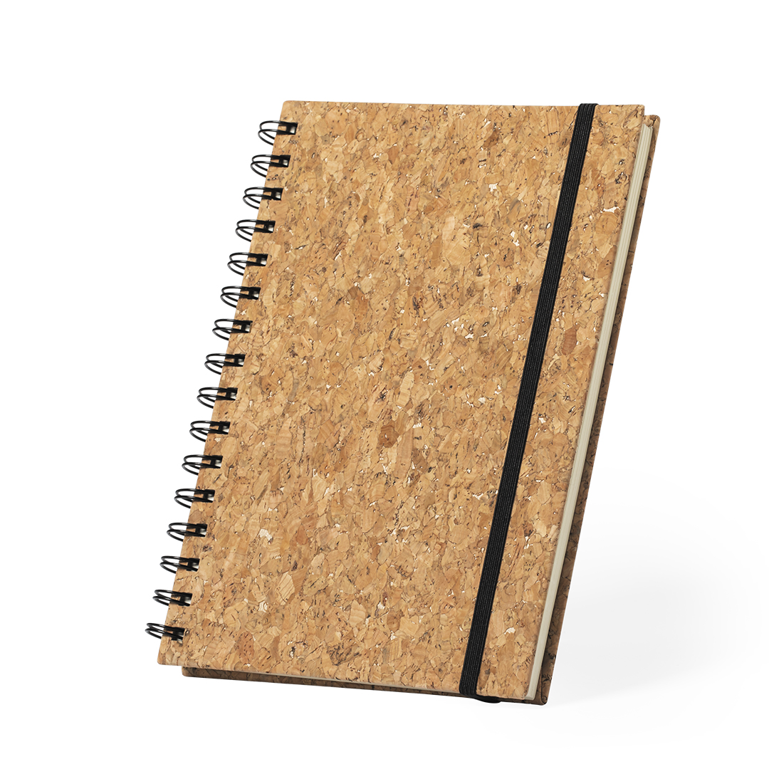 Libreta personalizada Xiankal de corcho natural con elástico negro - Oficina - Regalo Promocional Personalizado