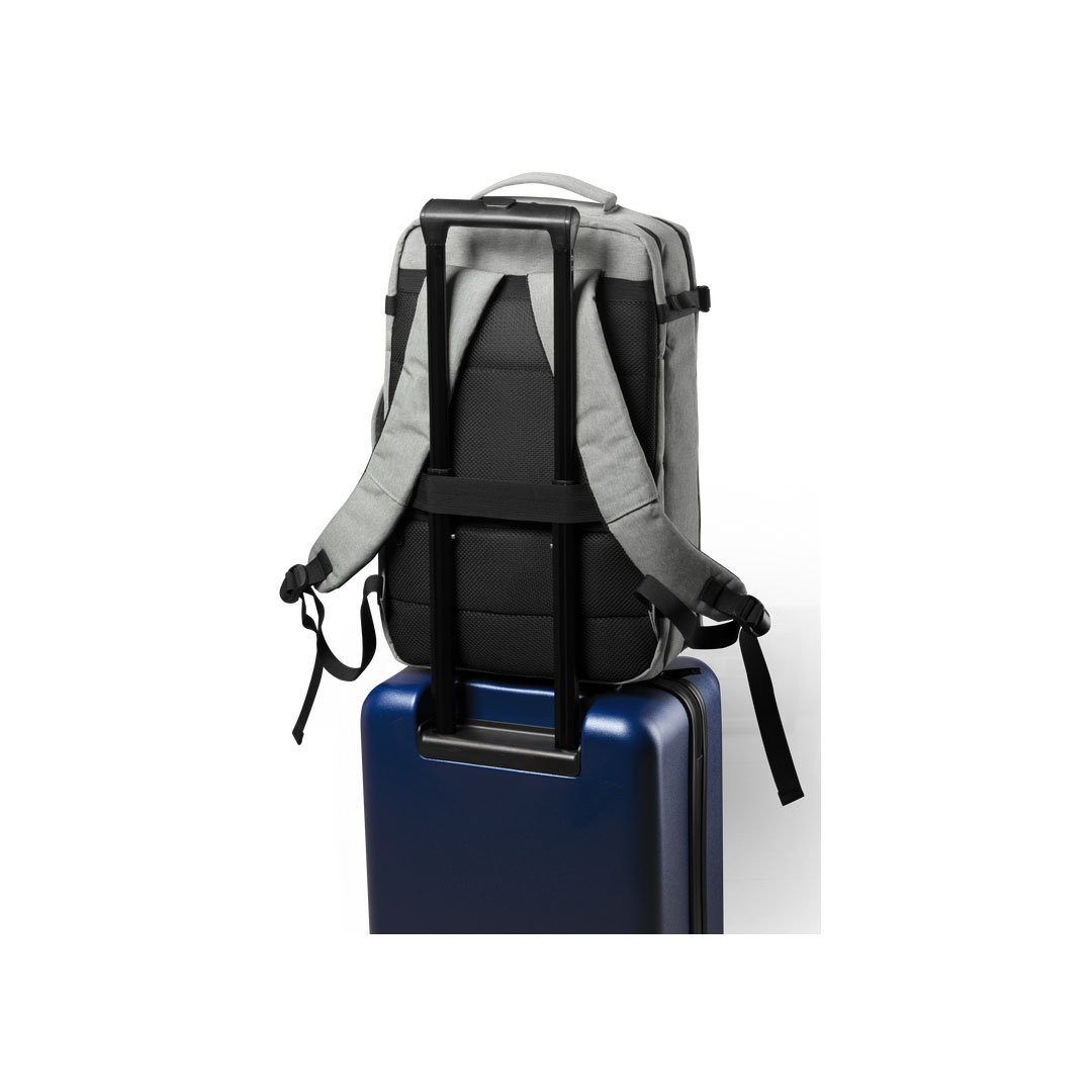 Mochila portadocumentos personalizada Sulkan de poliéster 600D denim con USB - Mochilas personalizadas - Regalo Promocional Personalizado - imagen 4