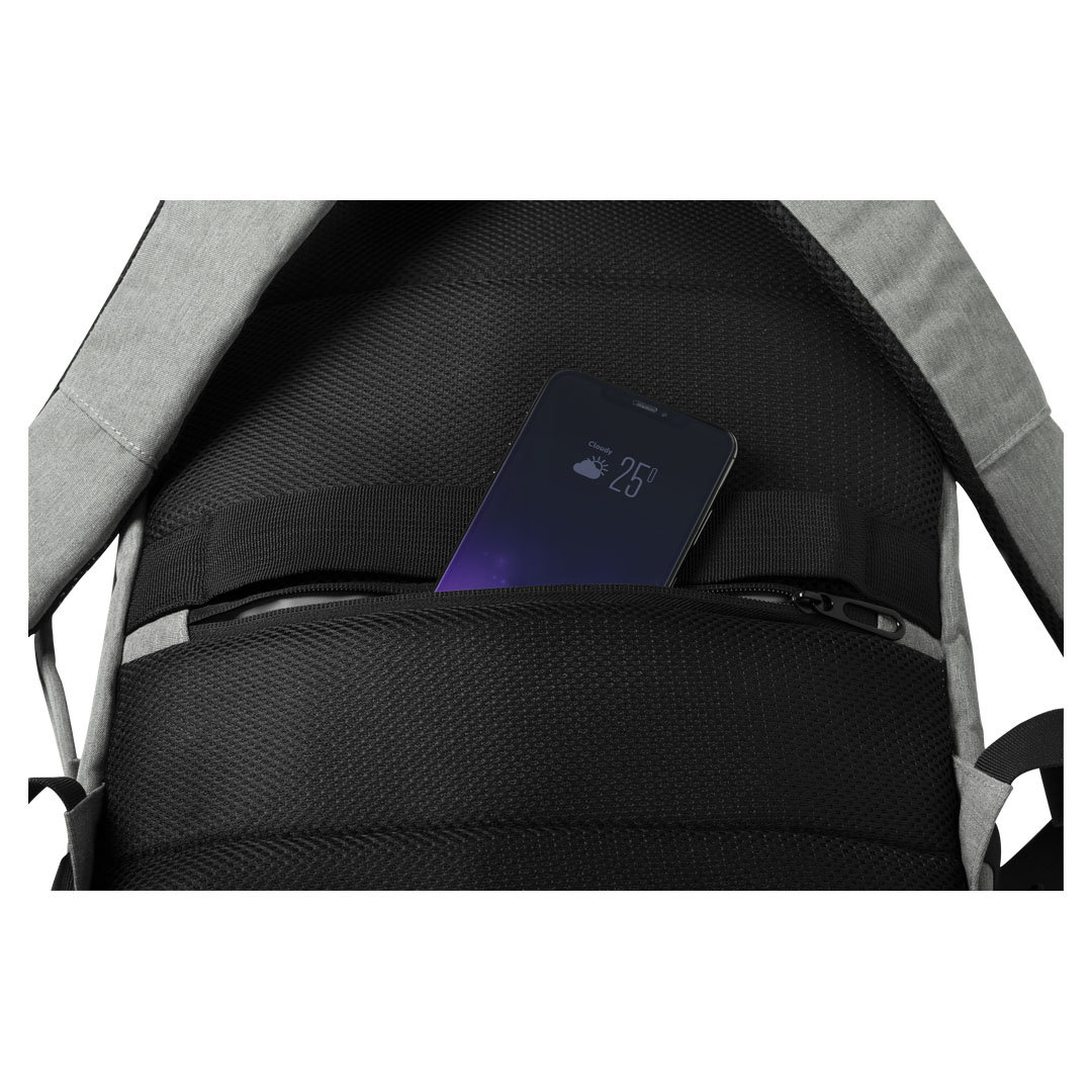 Mochila portadocumentos personalizada Sulkan de poliéster 600D denim con USB - Mochilas personalizadas - Regalo Promocional Personalizado - imagen 6