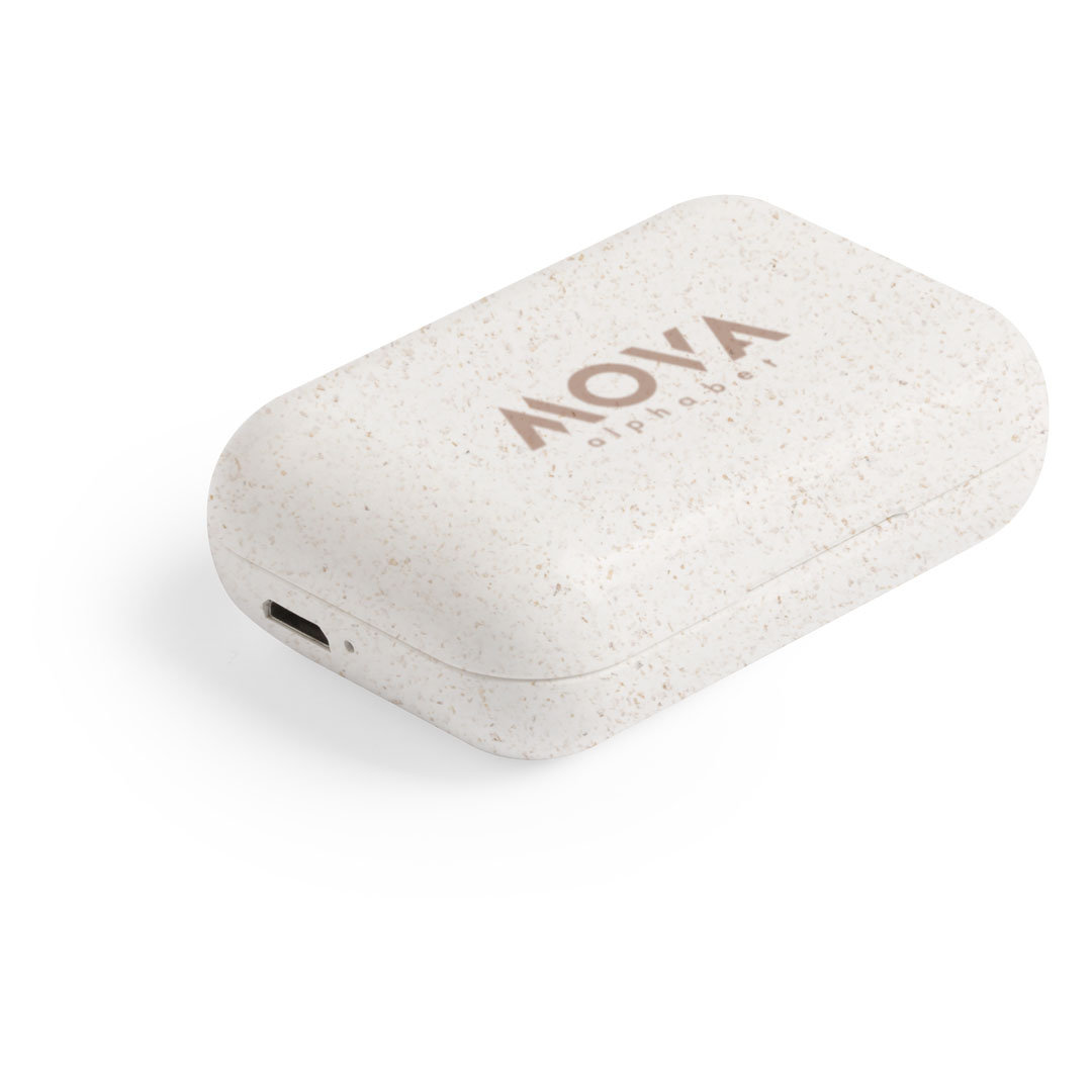 Auriculares Vounel caña trigo estuche lujo natural