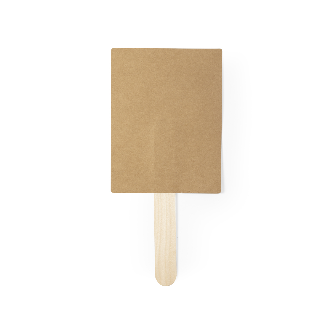 Pai pai personalizado Lelex de cartón reciclado con mango madera - Verano - Regalo Promocional Personalizado